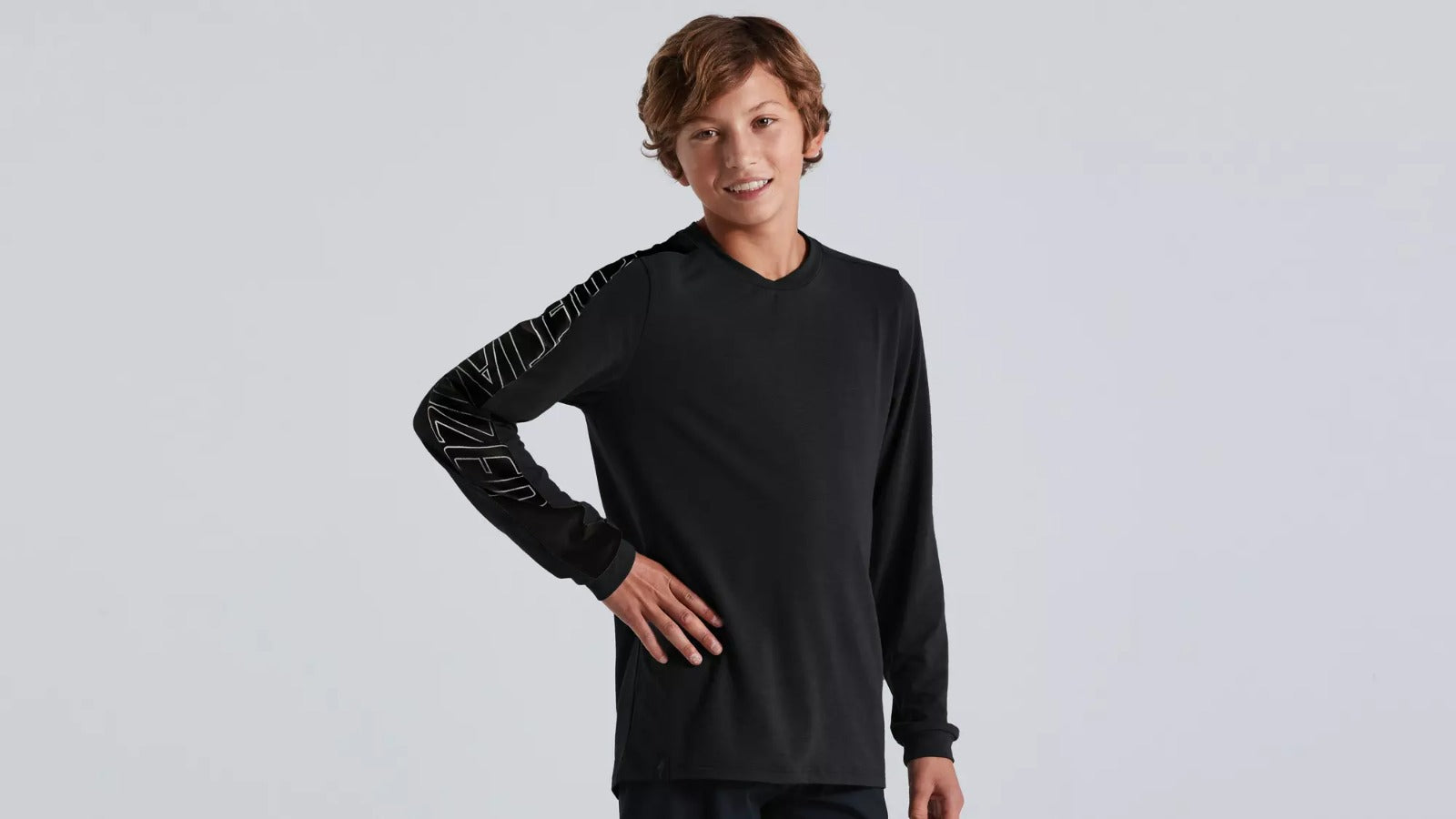 Maillot Manga Larga Specialized Trail para Jóvenes - Negro
