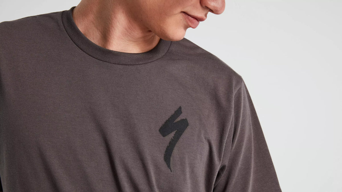 Camiseta de hombre de manga corta con logotipo Specialized -gris -