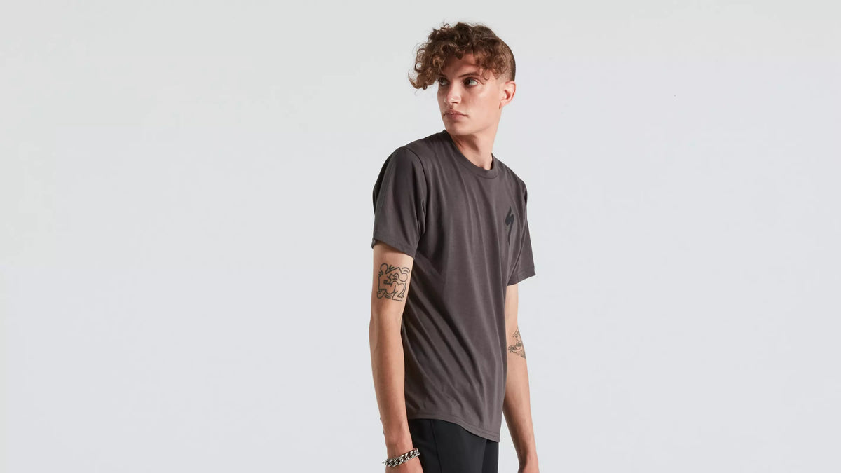 Camiseta de hombre de manga corta con logotipo Specialized -gris -
