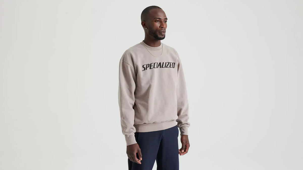 Polerón Wordmark Crewneck rosado unisex M y S