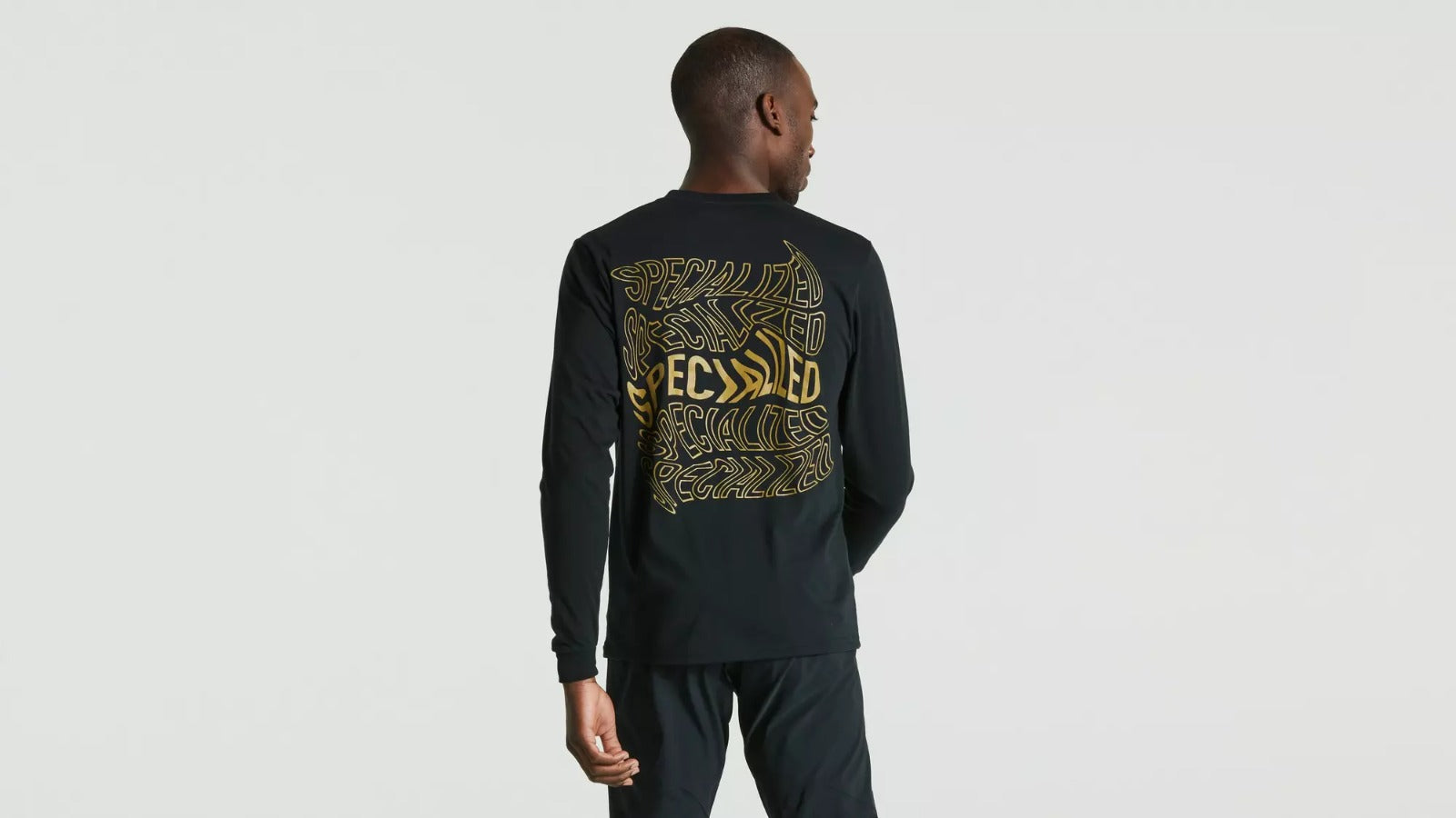 Polera Manga Larga Warped - Negro