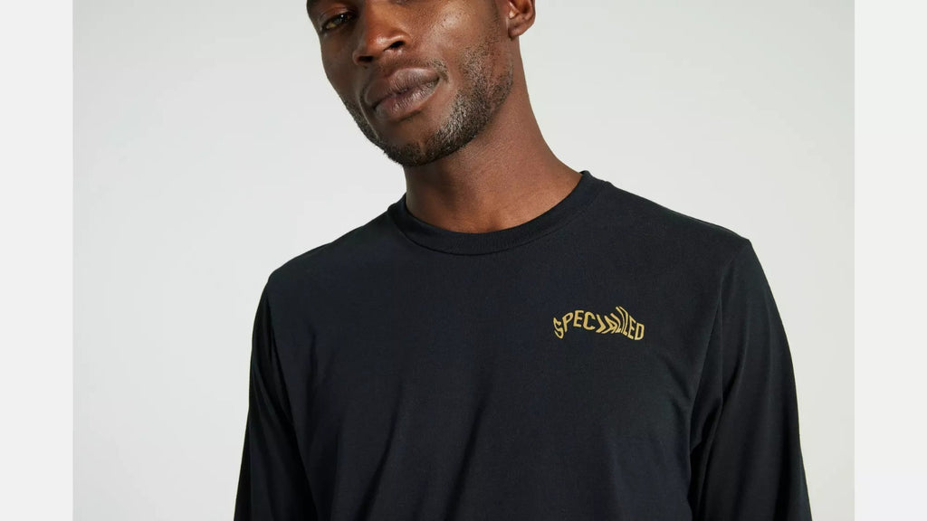 Polera Manga Larga Warped - Negro