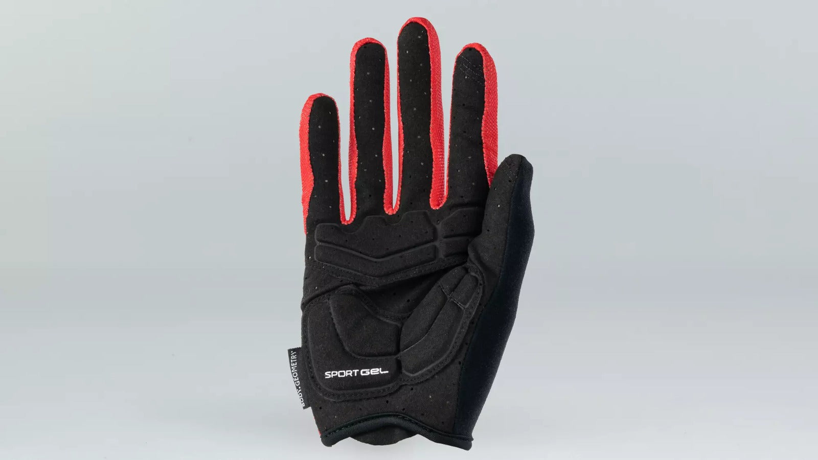 Guantes Ciclismo Specialized Body Geometry Sport Gel Dedo Largo Hombre - Rojo