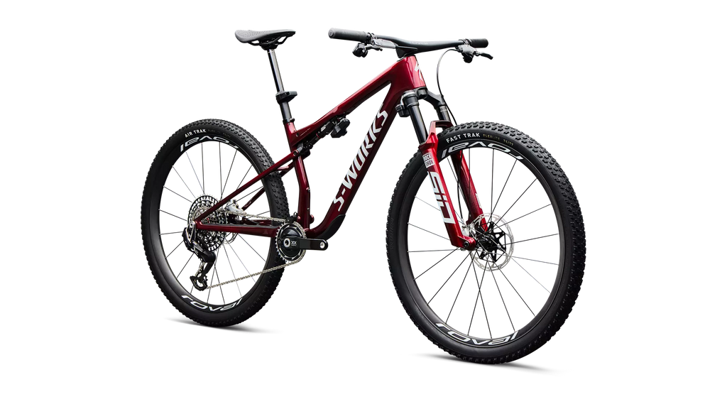 Specialized S-Works Epic 9 L Color:  Gloss Red Tint Over Red Reflex Pearl Edge Fade