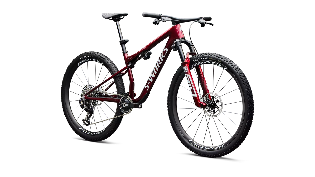 Specialized S-Works Epic 9 L Color:  Gloss Red Tint Over Red Reflex Pearl Edge Fade