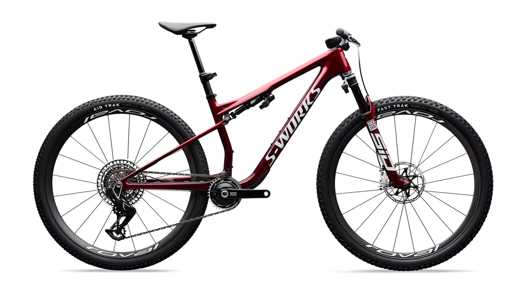 Specialized S-Works Epic 9 L Color:  Gloss Red Tint Over Red Reflex Pearl Edge Fade