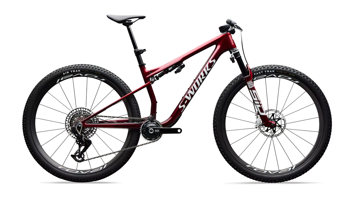 Specialized S-Works Epic 9 L Color:  Gloss Red Tint Over Red Reflex Pearl Edge Fade