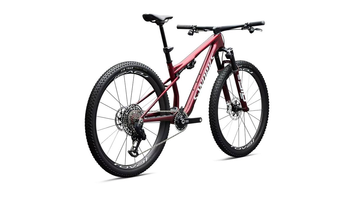 Specialized S-Works Epic 9 L Color:  Gloss Red Tint Over Red Reflex Pearl Edge Fade