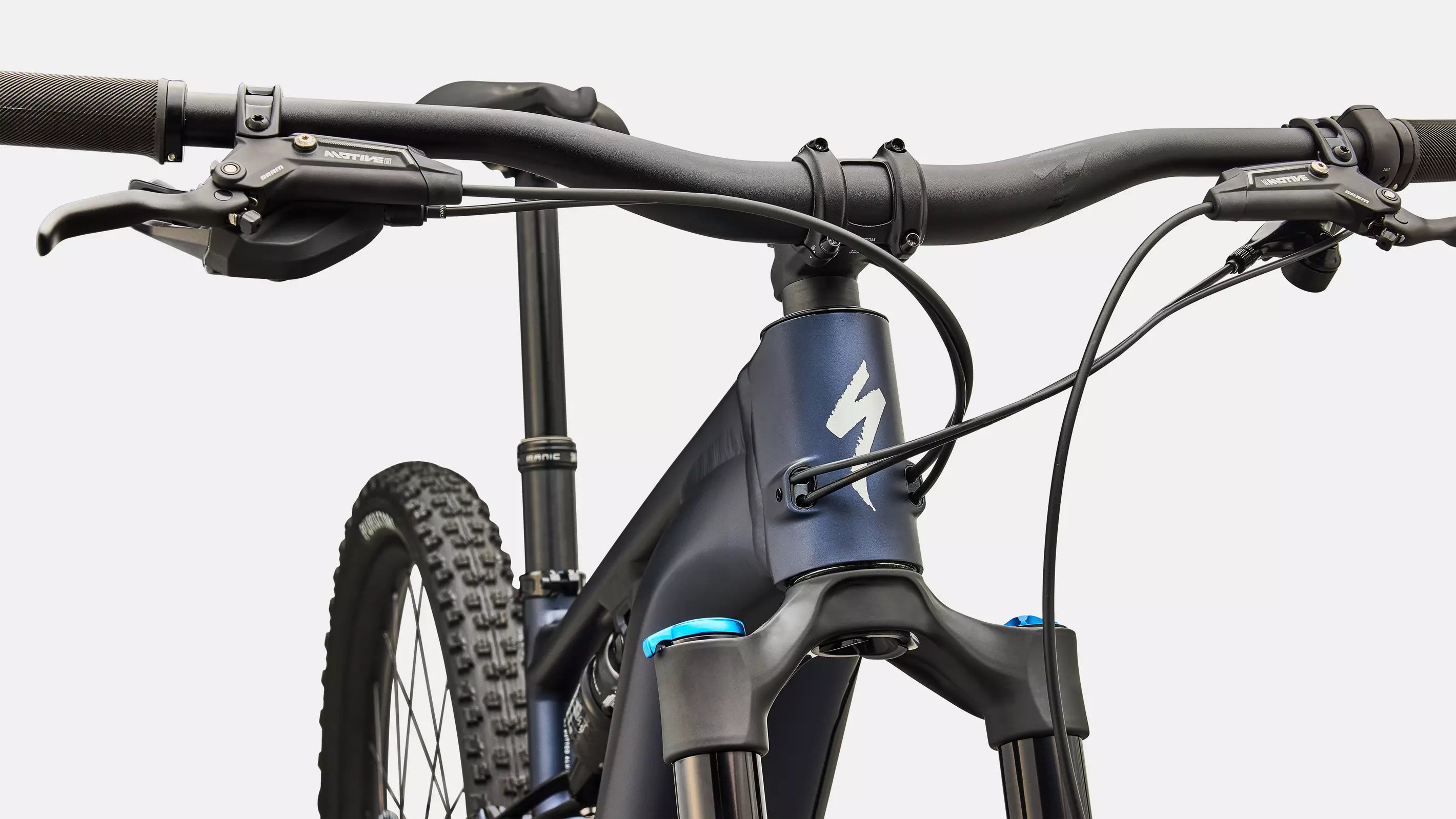Bicicleta Turbo Levo R Comp Alloy S4 Color: Satin Metallic Deep Marine / Shadow Silver
