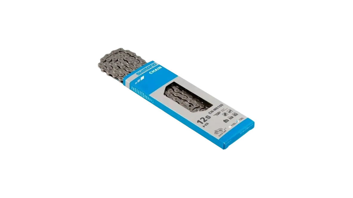 Cadena Shimano M6100 12 Velocidades 126 Eslabones Plateado